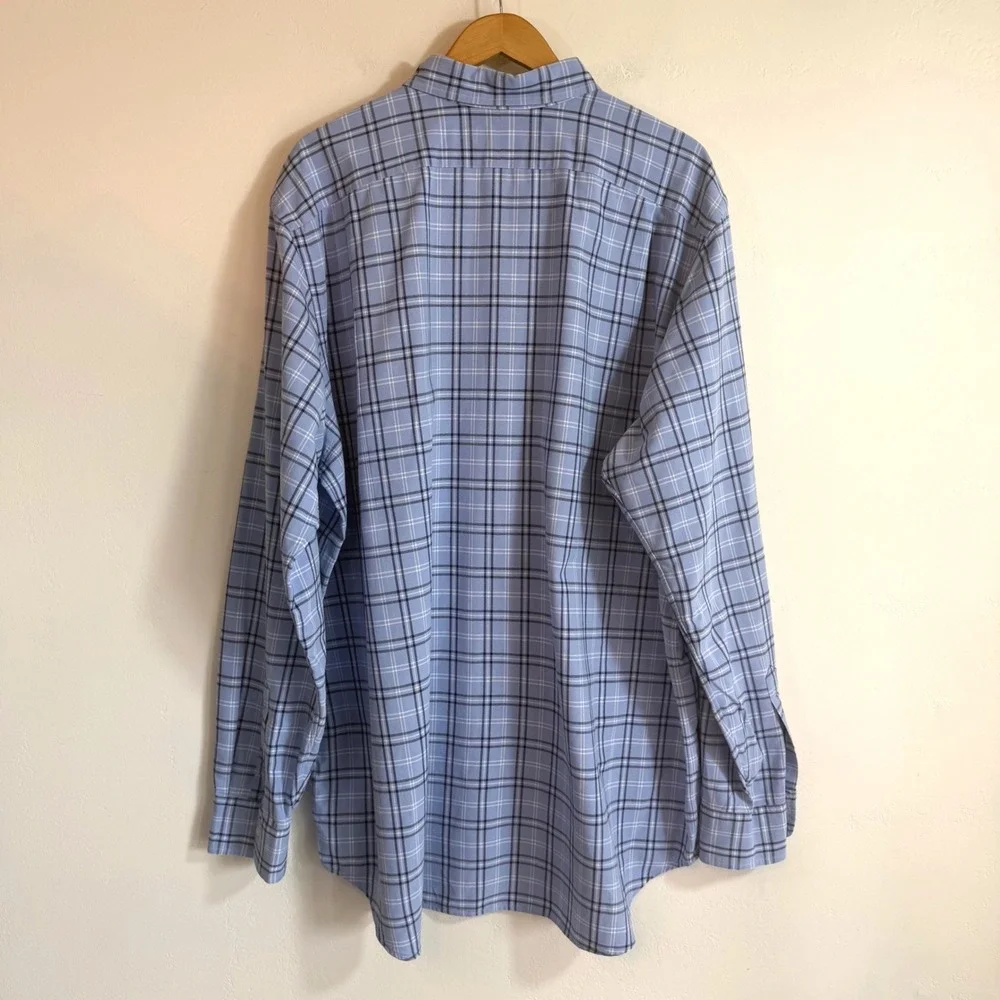 Polo Ralph Lauren Button Down Shirt Blue Plaid Preppy Classic Big Tall 2 XL